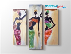 Afrika Leydileri Colorful Kanvas Tablo