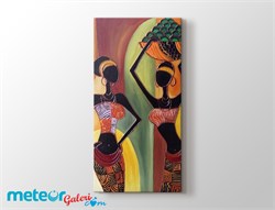 African Ladies Renkli Tek Parça Kanvas Tablo