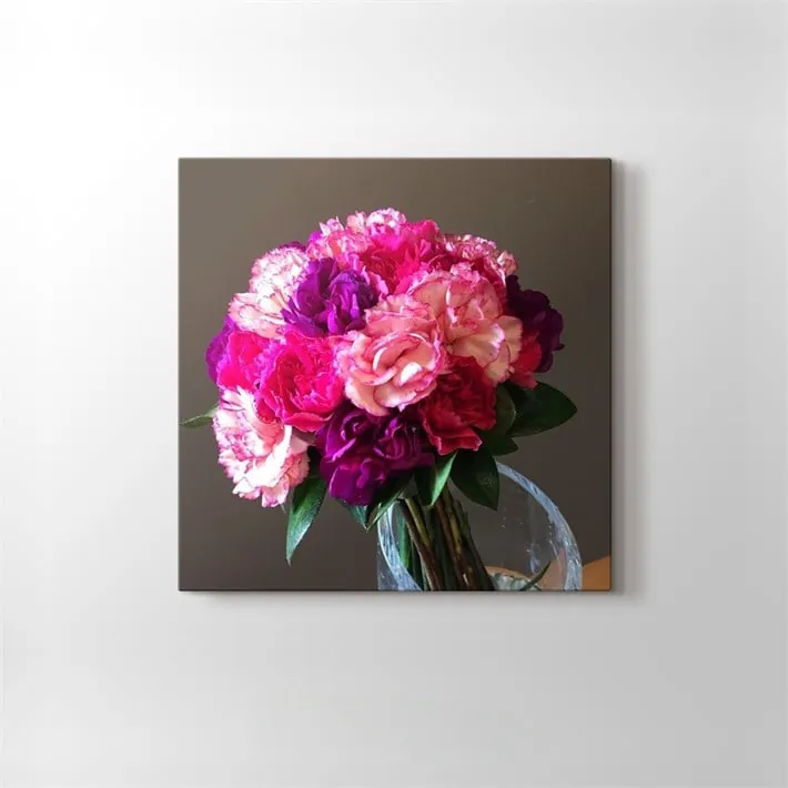 Vazoda Çiçekler Kanvas Tablo